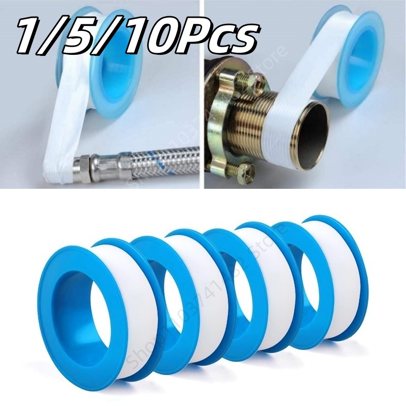 Ptfe Tape Thread - เทปพันเกลียวท่อ PTFE 1/5/10 ชิ้น เทปซีลกันน้ำมัน เทปซีลเกลียวสีขาว
