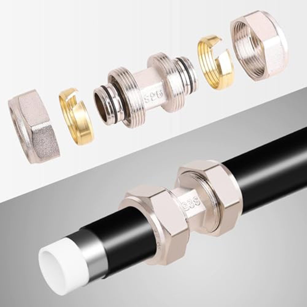 2 ชิ้น ข้อต่อท่ออากาศทองเหลือง - Compression Fitting Brass บทวิจารณ์และราคา